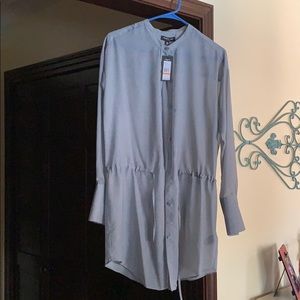 Beautiful sheer Kenneth Cole Gray top. New w/tag.